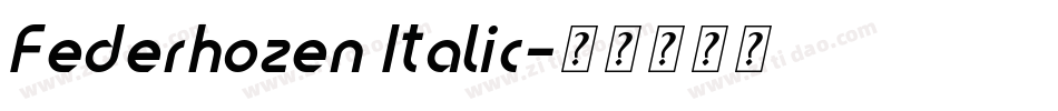 Federhozen Italic字体转换
